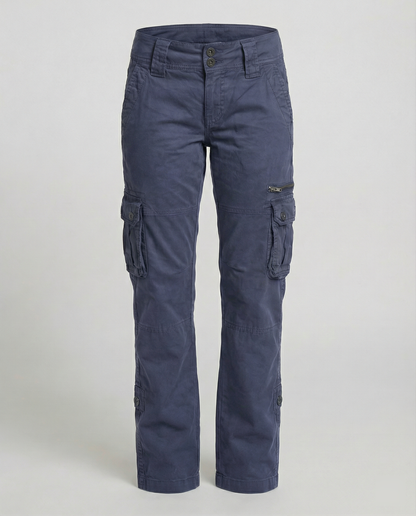 Junipera - Pantaloni Cargo Vita Alta Versatili Donna