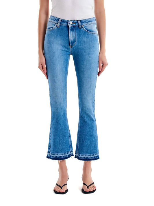 Tazia - Jeans flare in denim chiaro da donna Blu