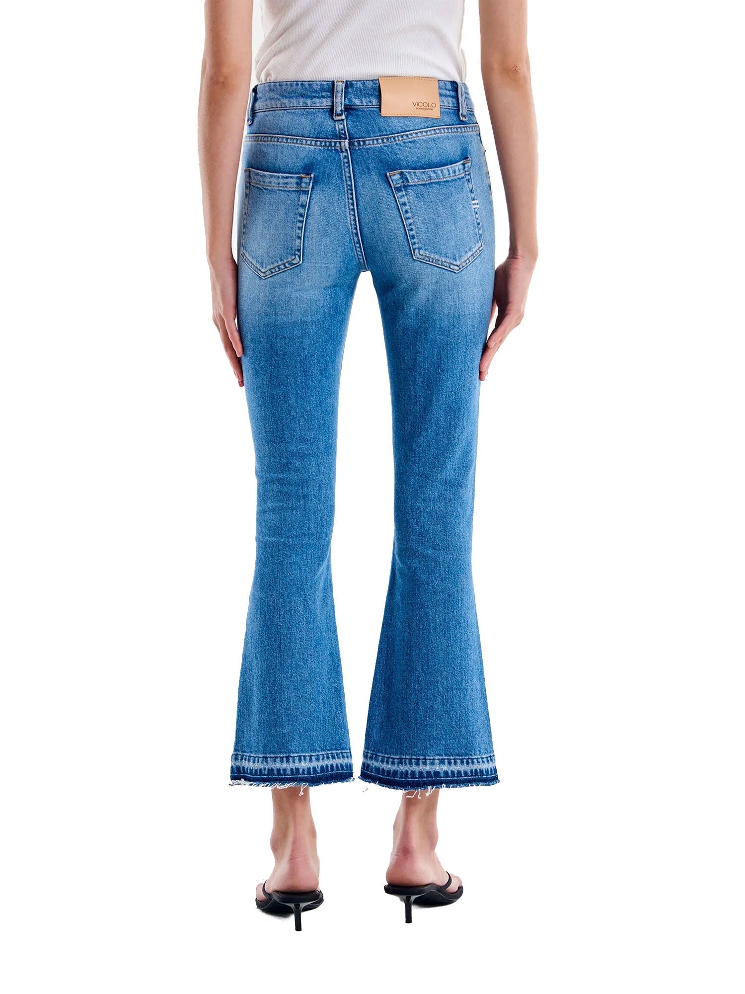 Tazia - Jeans flare in denim chiaro da donna Blu