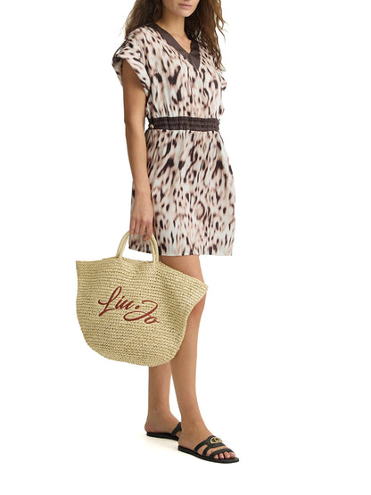 Teodora - Abito corto in raso animalier da donna Animale