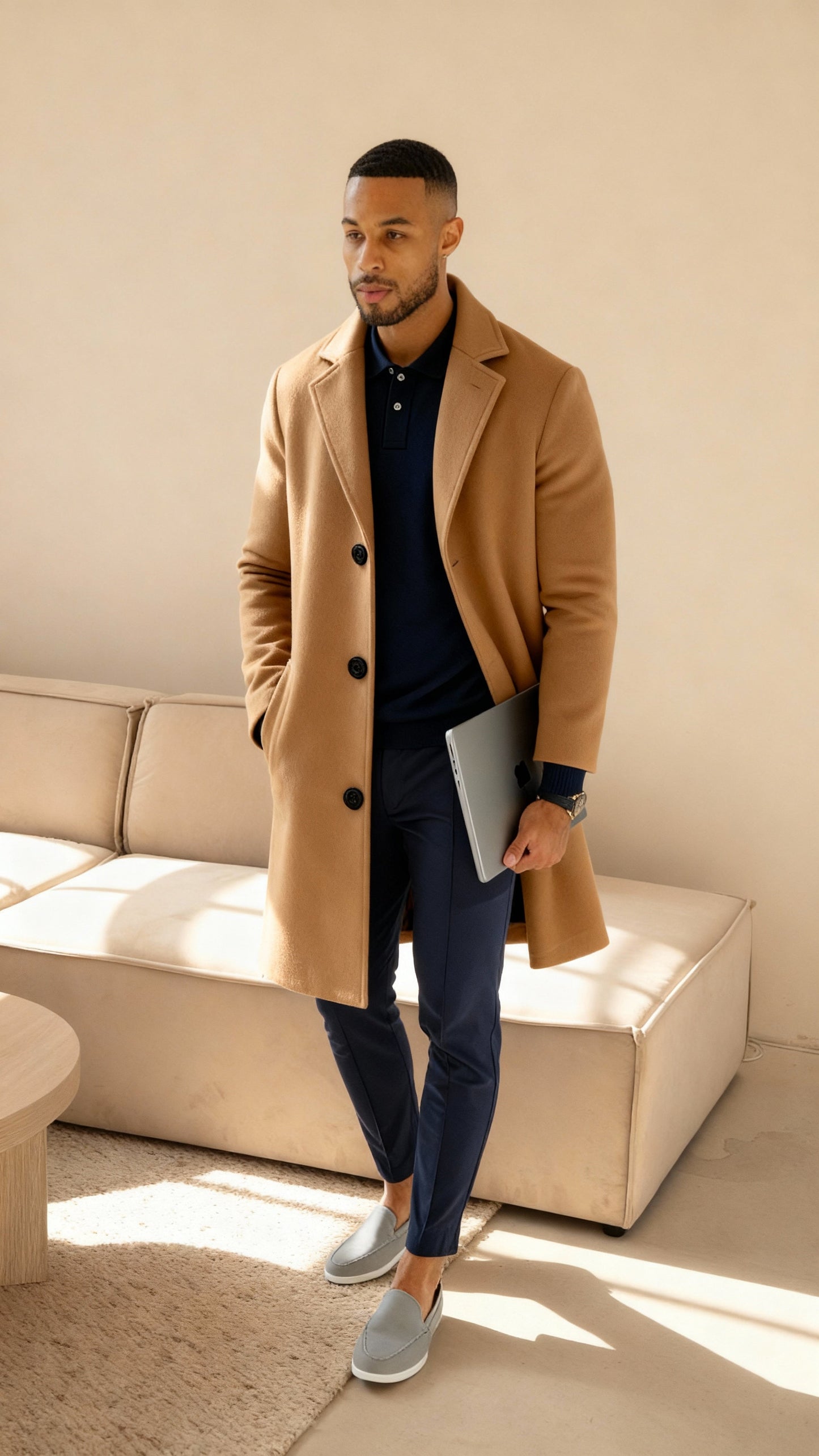 Jules - Cappotto Uomo Sartoriale Monopetto Lunghezza Media