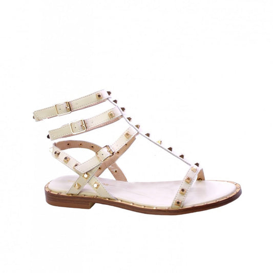 Titania - Sandali bianchi con borchie eleganti donna Bianco