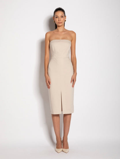 Tonina - Abito bustier elegante da donna Beige