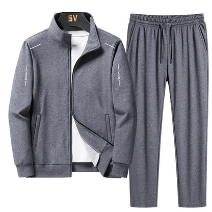 Adriano – Tuta Da Uomo Con Zip Integrale E Pantaloni Con Coulisse