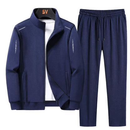 Adriano – Tuta Da Uomo Con Zip Integrale E Pantaloni Con Coulisse