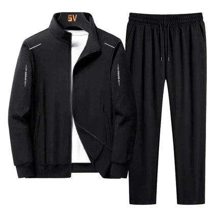 Adriano – Tuta Da Uomo Con Zip Integrale E Pantaloni Con Coulisse