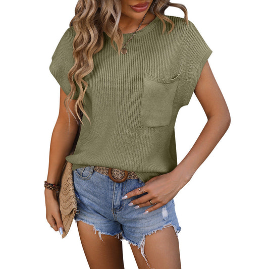 Uberta- Maglia Relax con Maniche a Cappuccio Verde militare