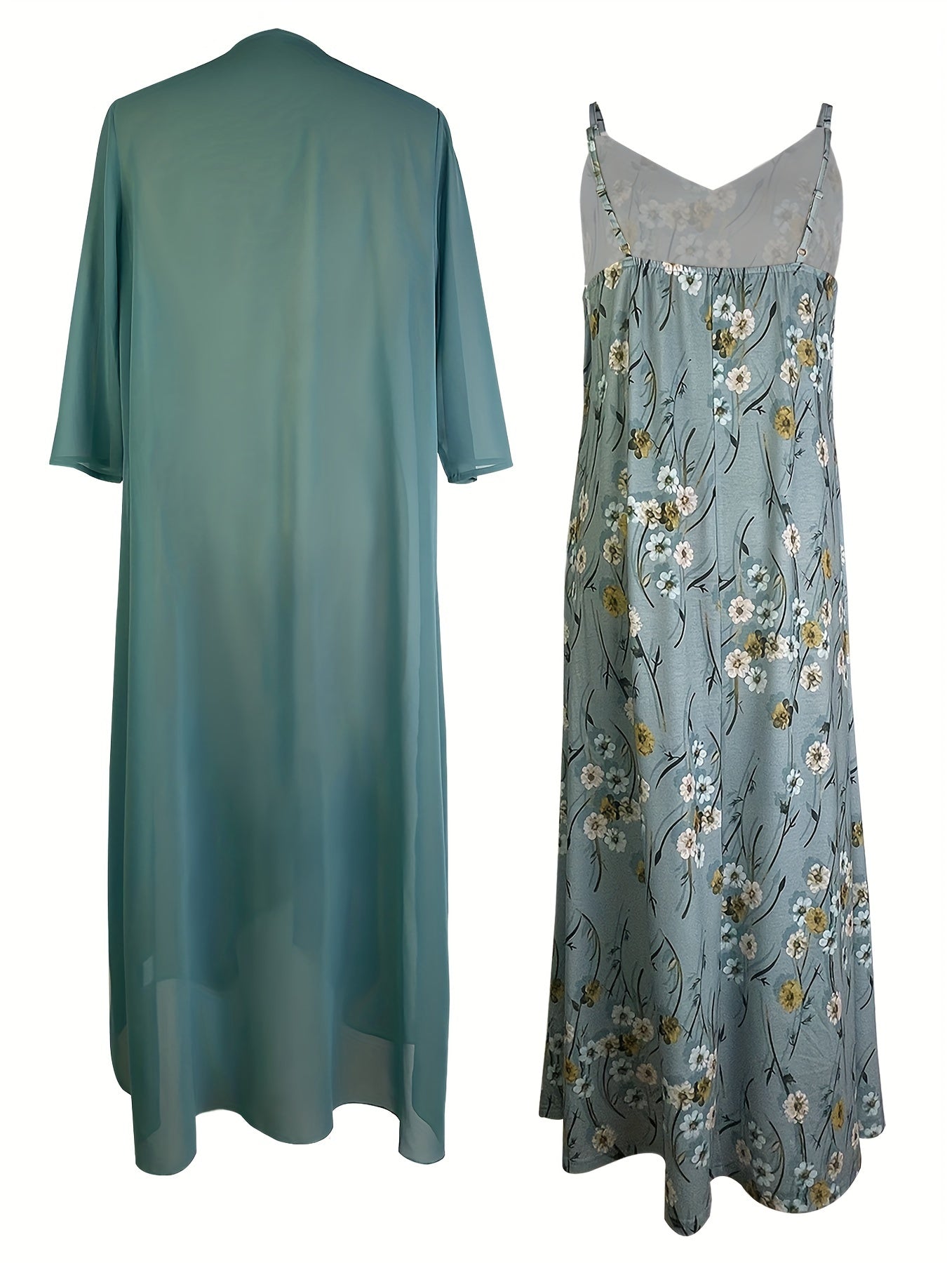 Umina – Maxi Abito da Cerimonia Floreale Donna Verde