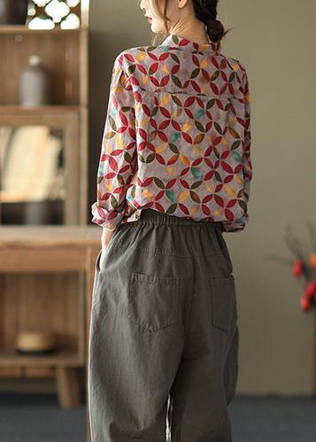 Martina - Blusa Tunica Patchwork Rossa Elegante