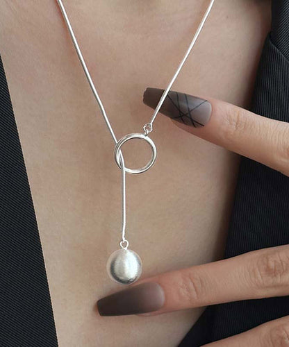 Margherita - Collana Pendente Sfera Argento Lucida Donna