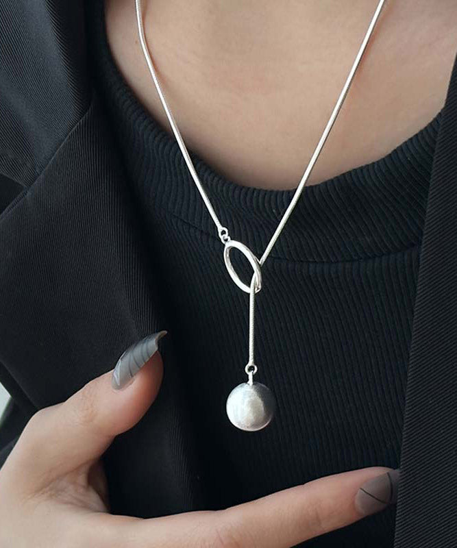 Margherita - Collana Pendente Sfera Argento Lucida Donna