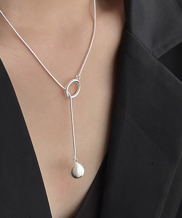 Margherita - Collana Pendente Sfera Argento Lucida Donna
