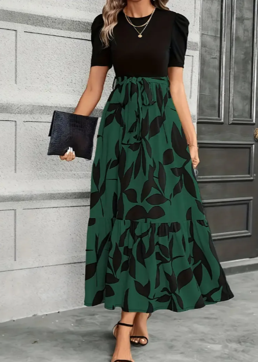 Urvina - Maxi abito elegante Astrid da donna Verde
