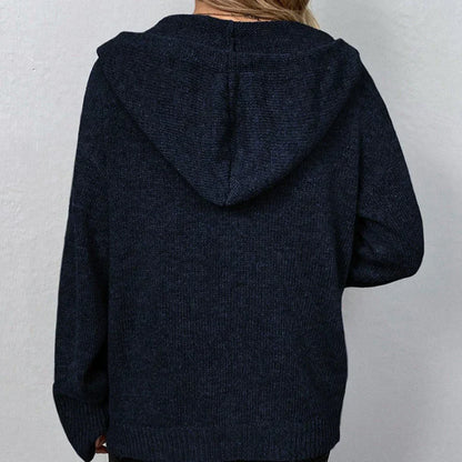 Armida - Cardigan con cappuccio e coulisse donna