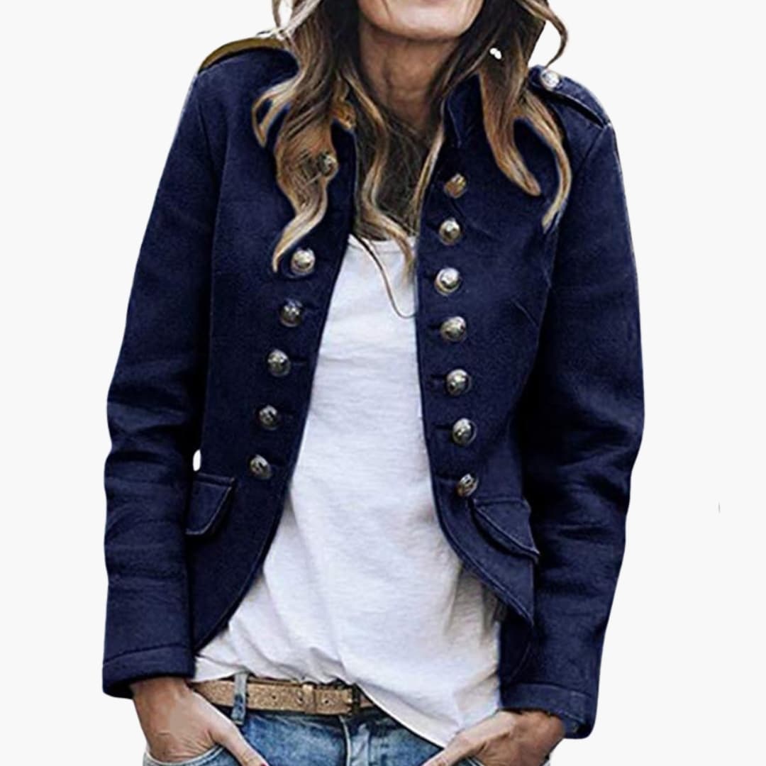 Palmina - Giacca donna militare con collo alto