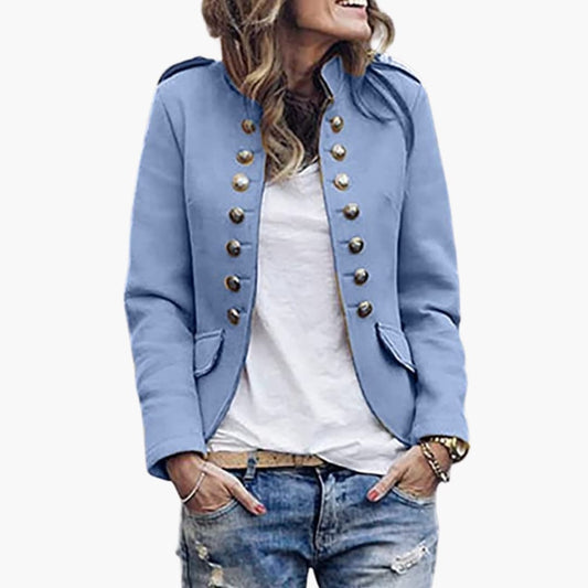 Palmina - Giacca donna militare con collo alto