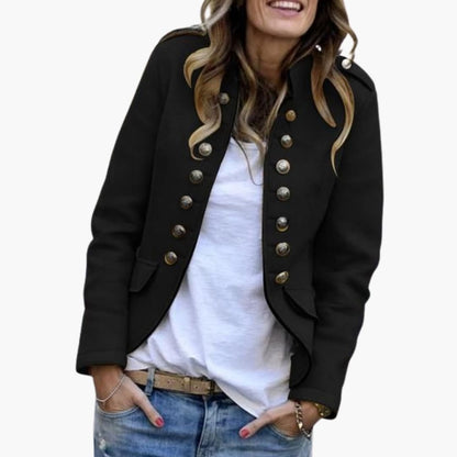 Palmina - Giacca donna militare con collo alto