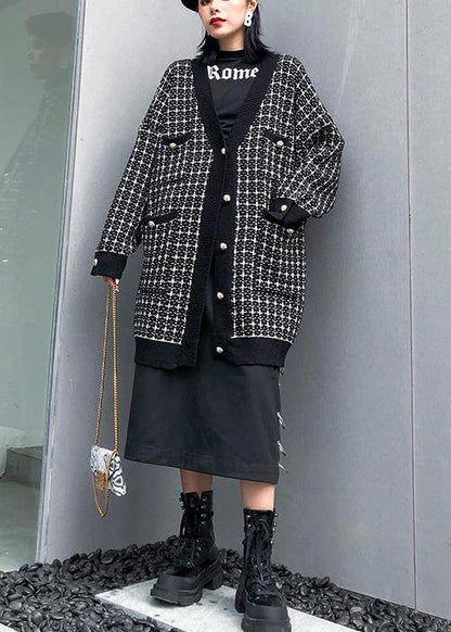 Noelia – Cardigan Oversize Pied de Poule