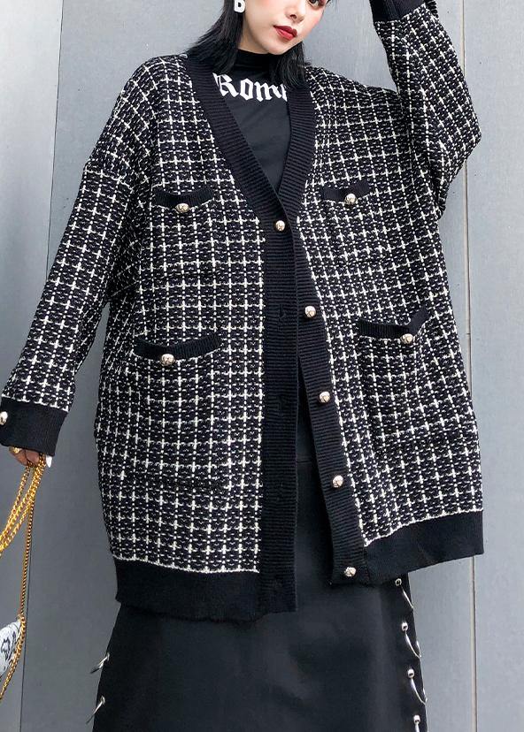 Noelia – Cardigan Oversize Pied de Poule