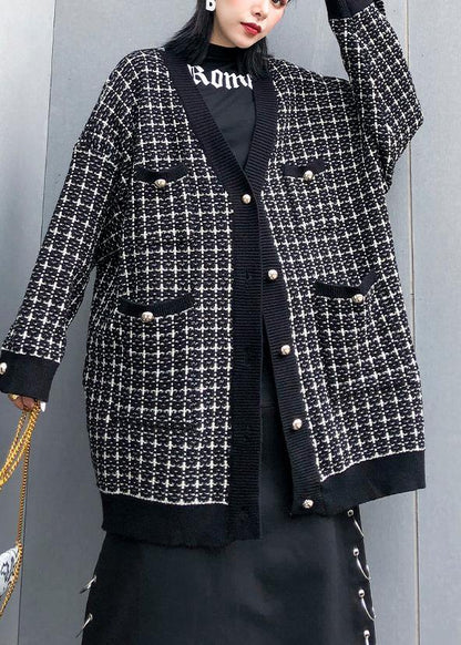 Noelia – Cardigan Oversize Pied de Poule