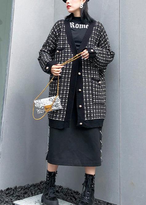 Noelia – Cardigan Oversize Pied de Poule