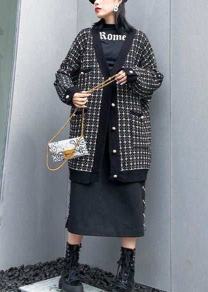 Noelia – Cardigan Oversize Pied de Poule