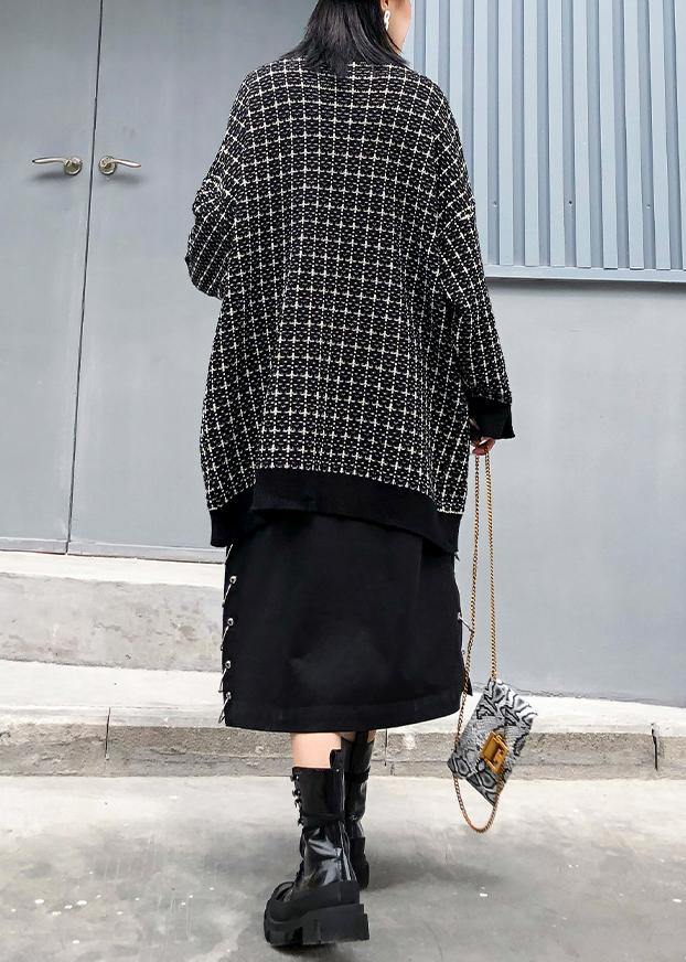 Noelia – Cardigan Oversize Pied de Poule