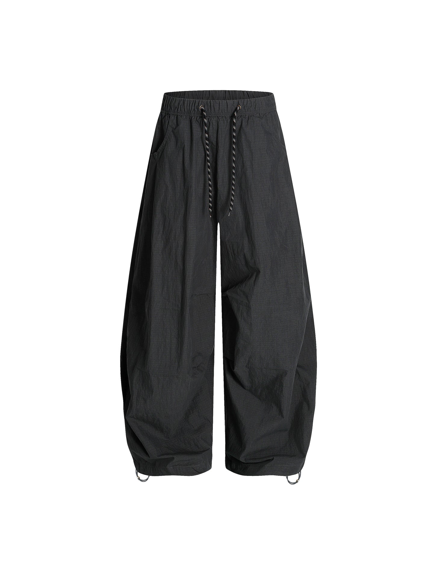 Pietrina - Pantaloni Wide Leg Barrel Plissé Vita Coulisse