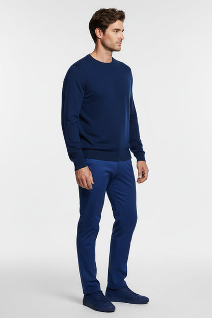 Rigo - Maglione Uomo Girocollo Blu Royal Elegante