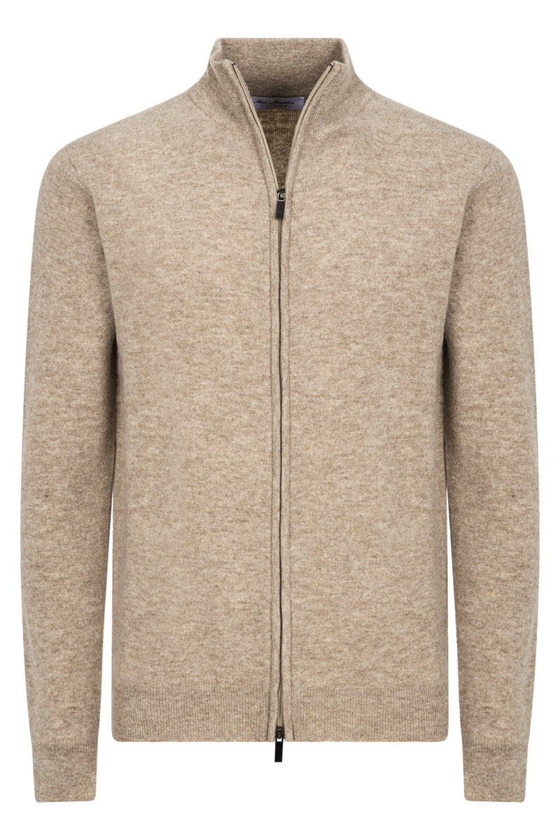 Raniero - Maglia Uomo Con Zip Beige Elegante