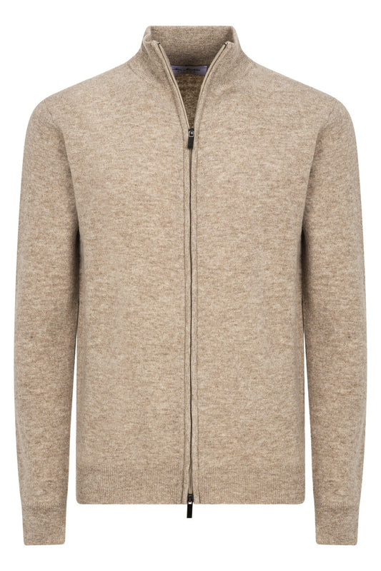Raniero - Maglia Uomo Con Zip Beige Elegante