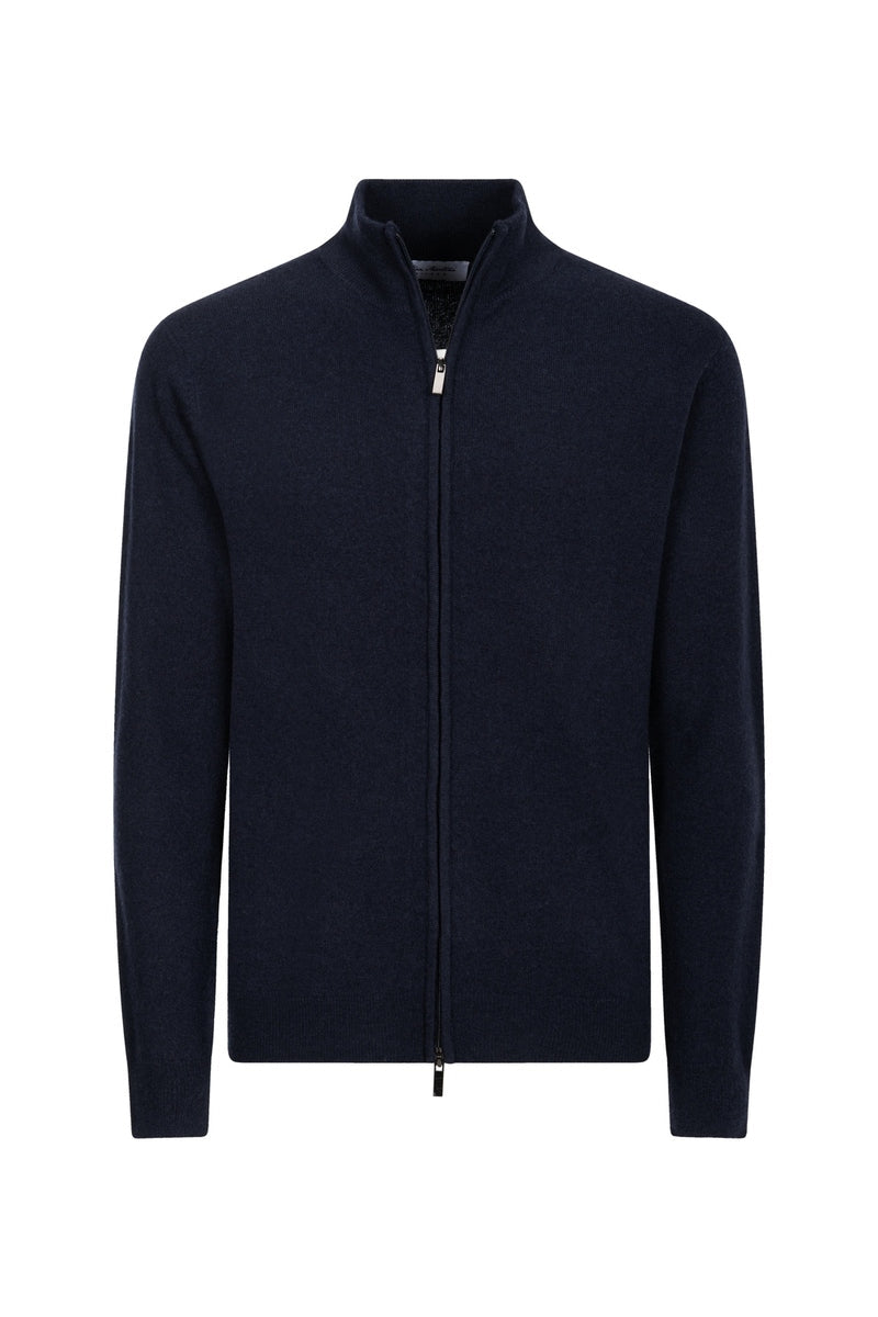 Rino - Maglia Uomo Con Zip Blu Elegante