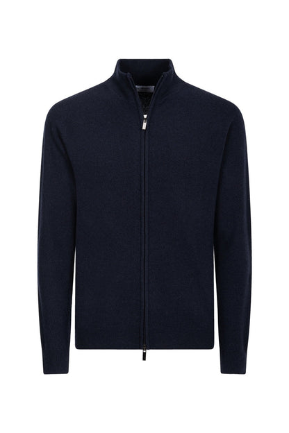 Rino - Maglia Uomo Con Zip Blu Elegante