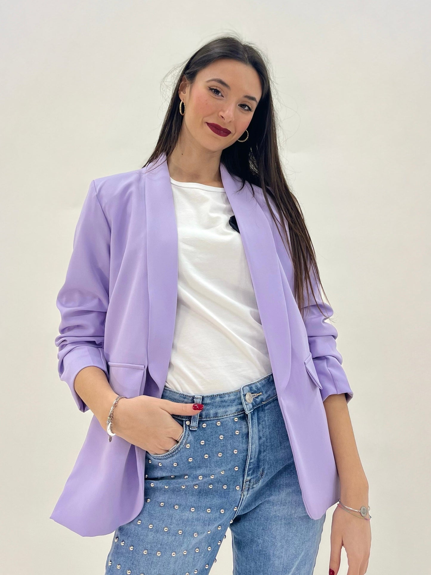 Janira - Blazer elegante da donna con maniche arrotolate