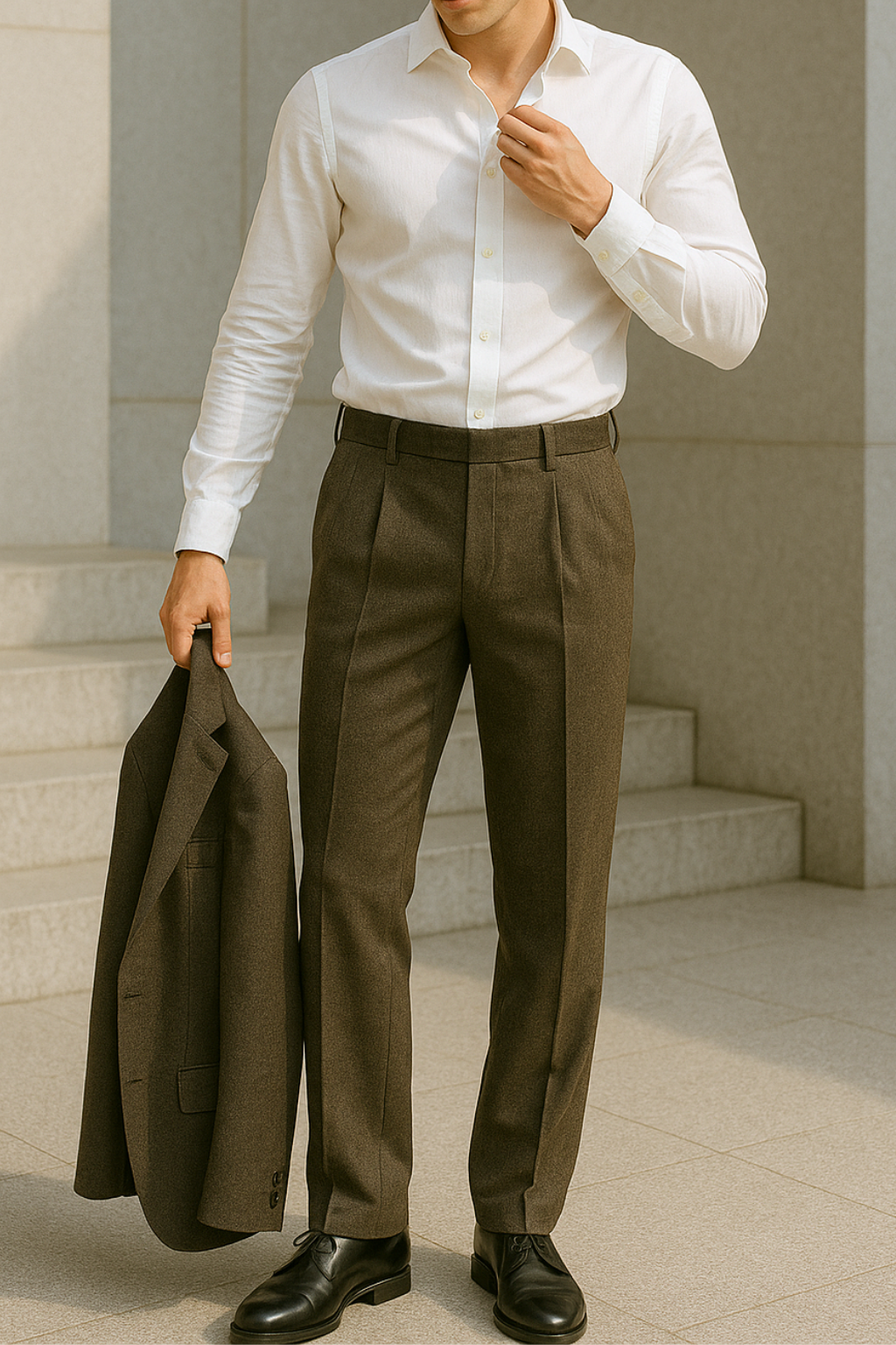 Hadrian - Camicia Comfort Elasticizzata No Stiro Uomo