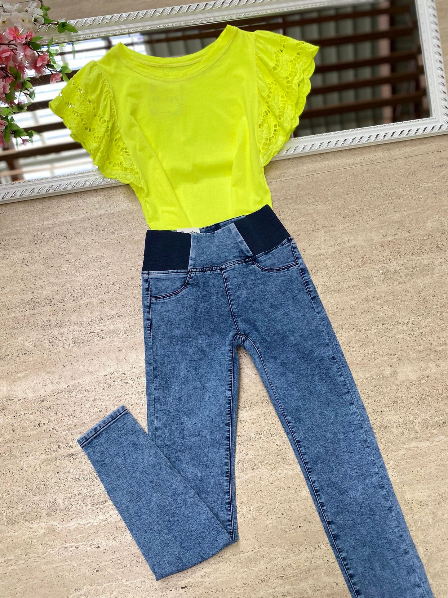 Jasmine - Jeggings push up donna vita alta