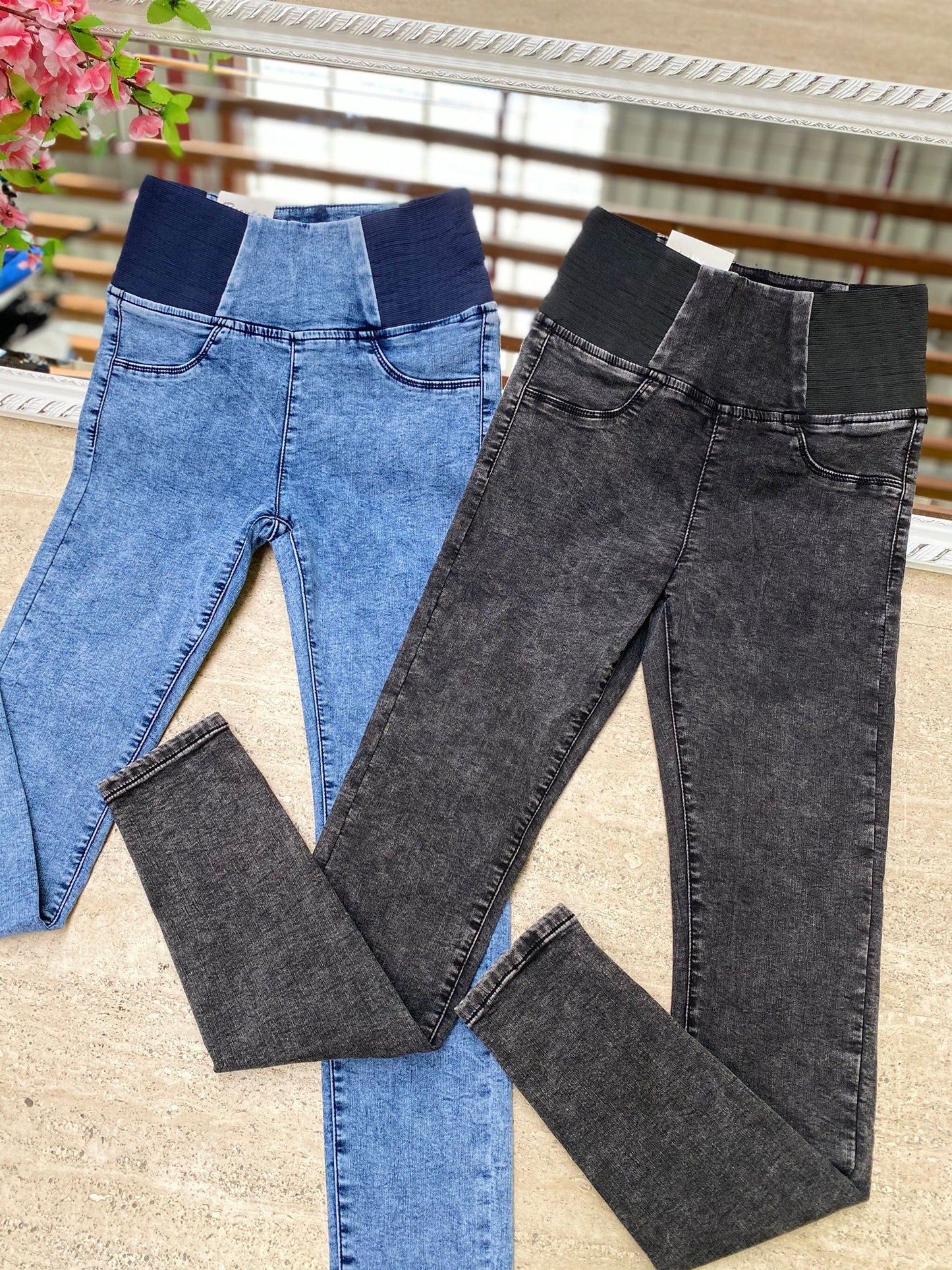 Jasmine - Jeggings push up donna vita alta