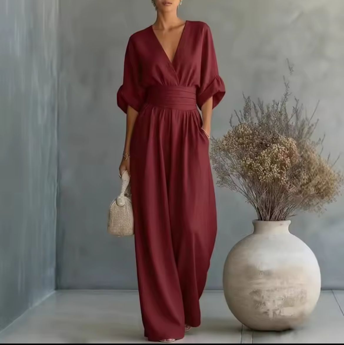 Nicoletta - Tuta Donna Comoda Scollo V Elegante