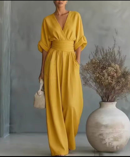 Nicoletta - Tuta Donna Comoda Scollo V Elegante
