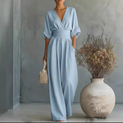 Nicoletta - Tuta Donna Comoda Scollo V Elegante