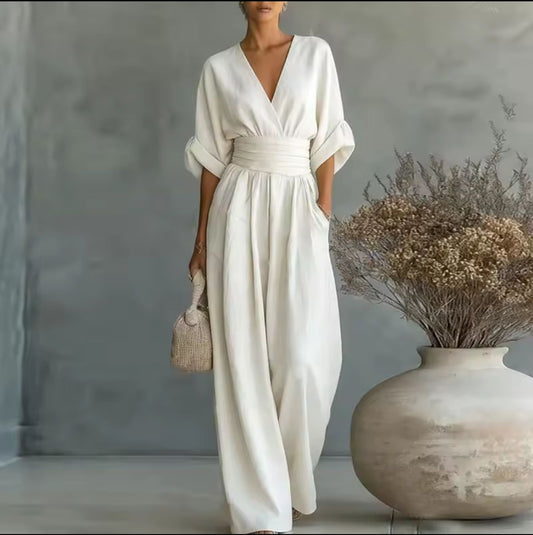 Nicoletta - Tuta Donna Comoda Scollo V Elegante