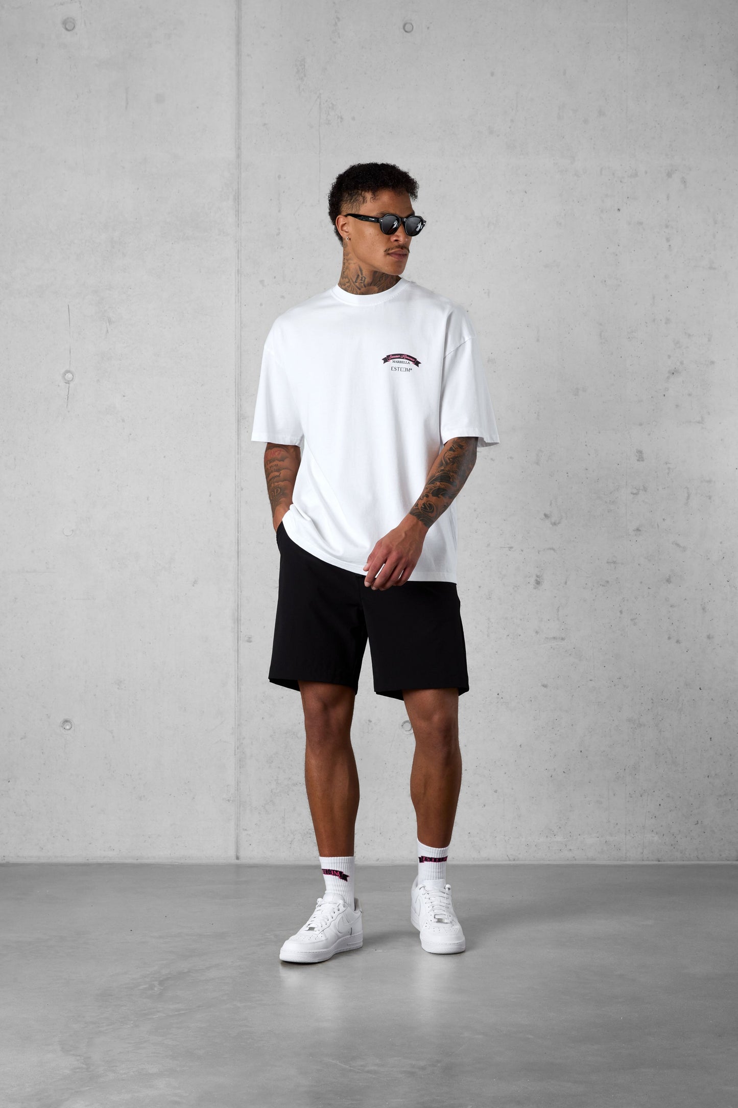 Remigio - Shorts Basic Nylon Uomo Neri Moderni Versatili