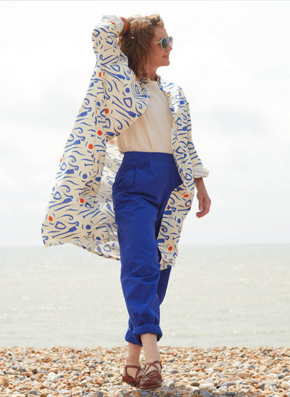 Rosaria - Pantaloni Wilma Donna Blu Cobalto Eleganti Moderni