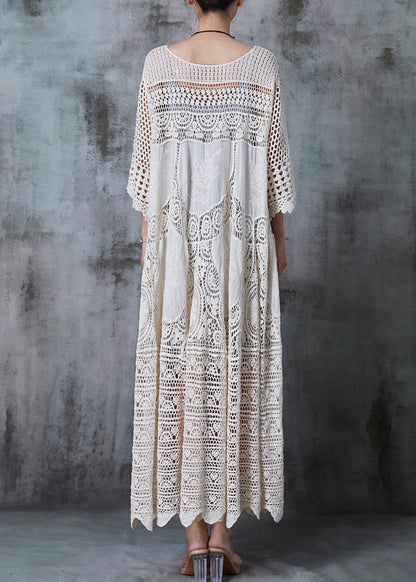 Aurora - Abito Lungo Bianco Oversize Elegante Estivo