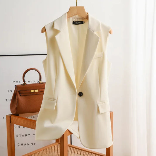 Leonilda - Blazer Donna Senza Maniche Elegante e Versatile