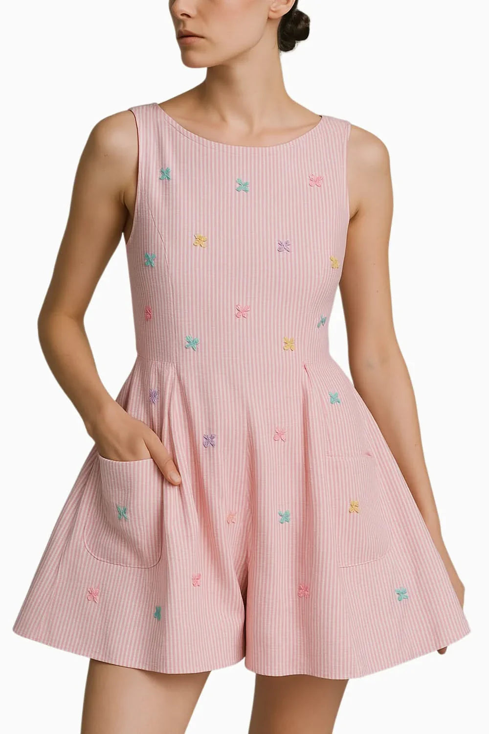 Rosar - Abito Donna Romantico Farfalle Femminile Moderno
