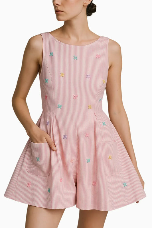 Rosar - Abito Donna Romantico Farfalle Femminile Moderno