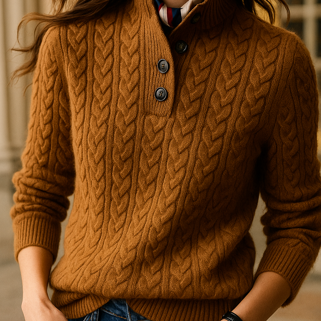 Petra – Felpa pullover donna collo a imbuto