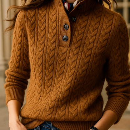 Petra – Felpa pullover donna collo a imbuto