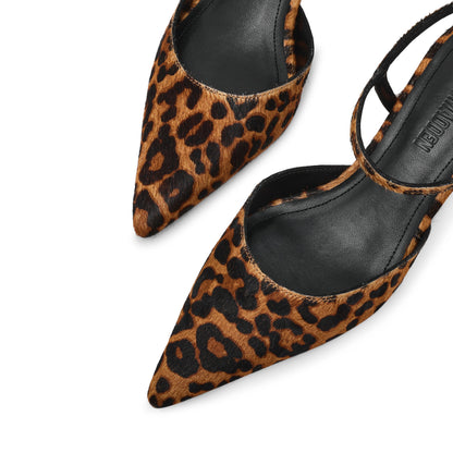Rita - Slingback Leopard Eleganti Donna Tendenza